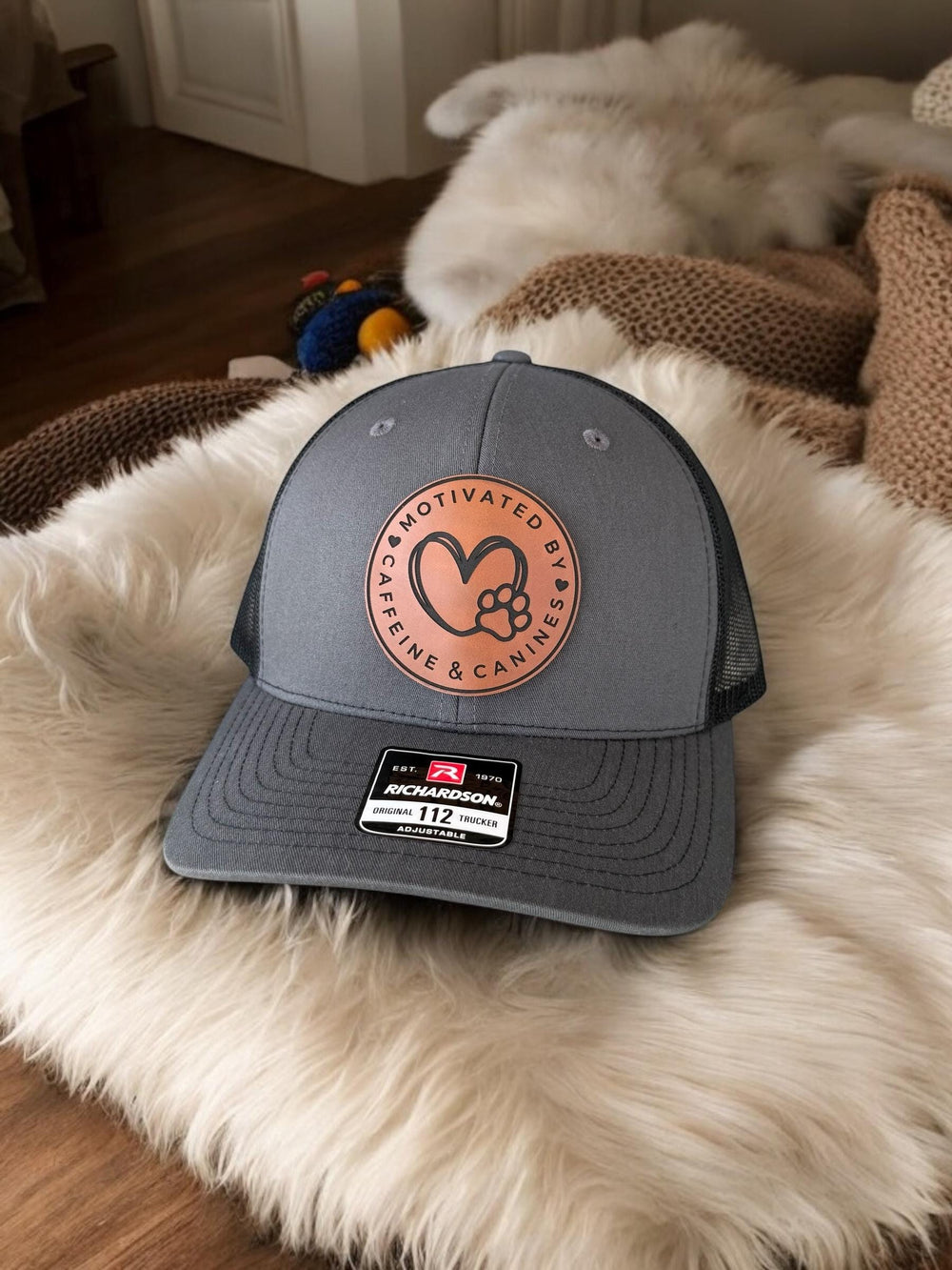 Dog lover rescue mom trucker hat for women by BubbleHead Ink