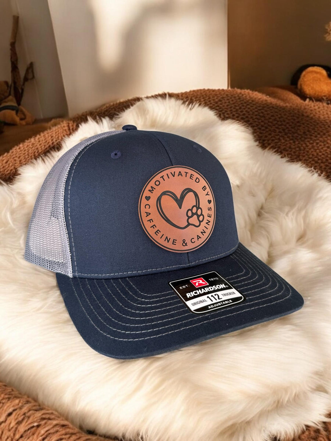 Dog lover rescue mom trucker hat for women by BubbleHead Ink
