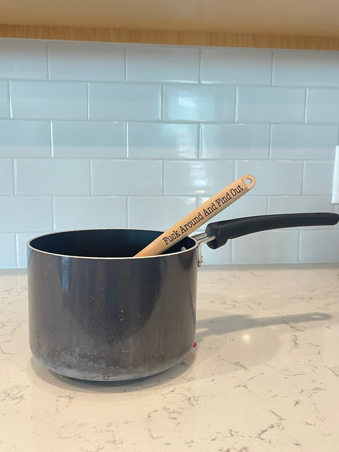 F Around and Find Out funny custom engraved wooden spoon by BubbleHead Ink