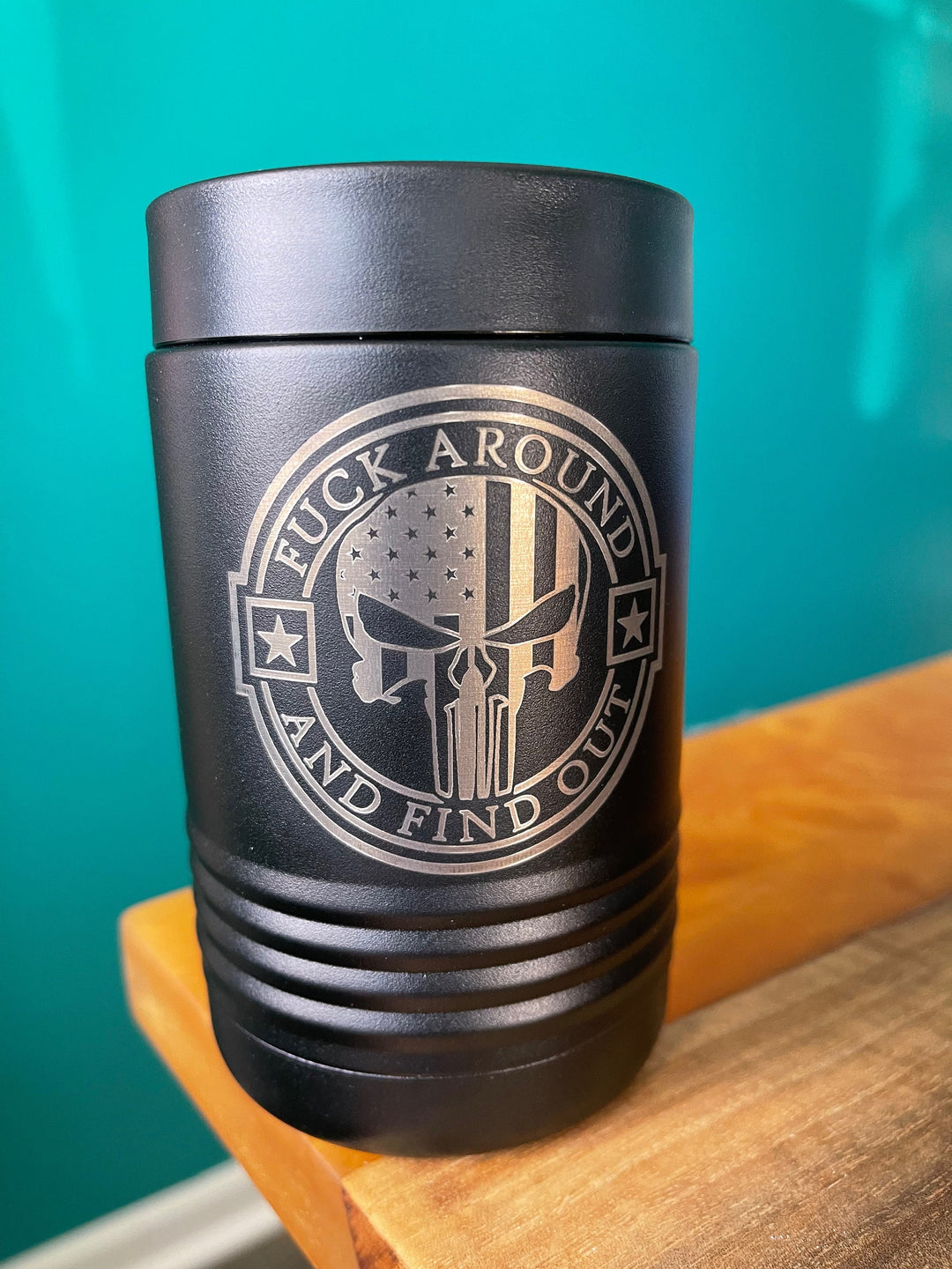 F Around and Find Out personalized beer can koozie by BubbleHead Ink