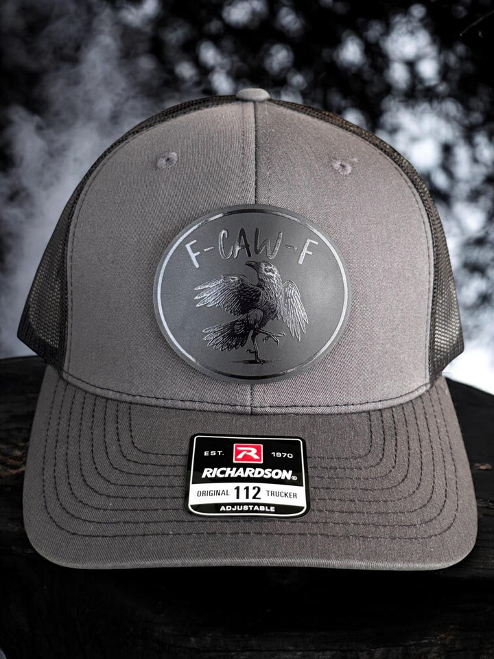 FCAWF funny Halloween crow trucker hat by BubbleHead Ink