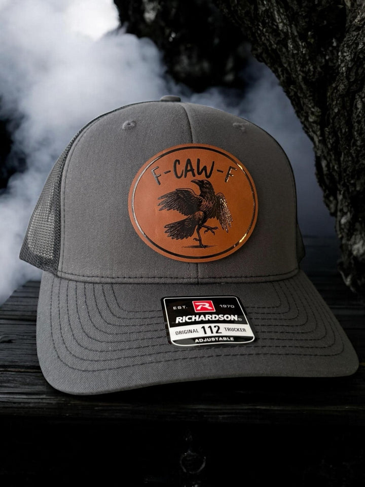 FCAWF funny Halloween crow trucker hat by BubbleHead Ink