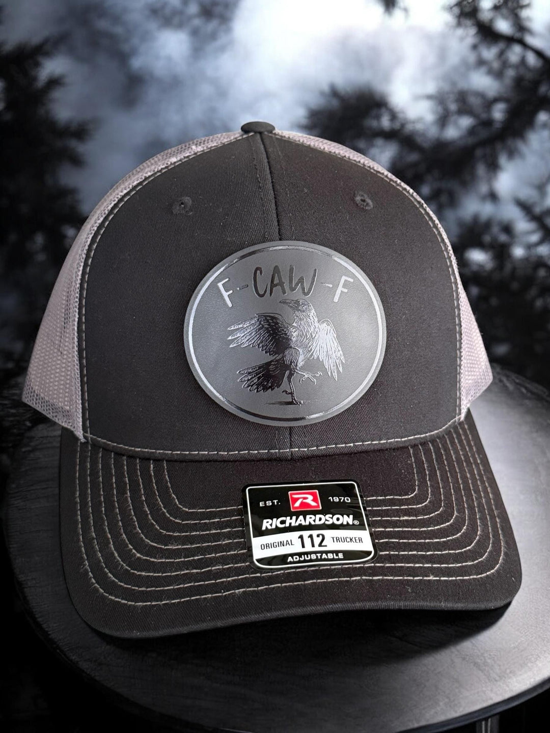 FCAWF funny Halloween crow trucker hat by BubbleHead Ink