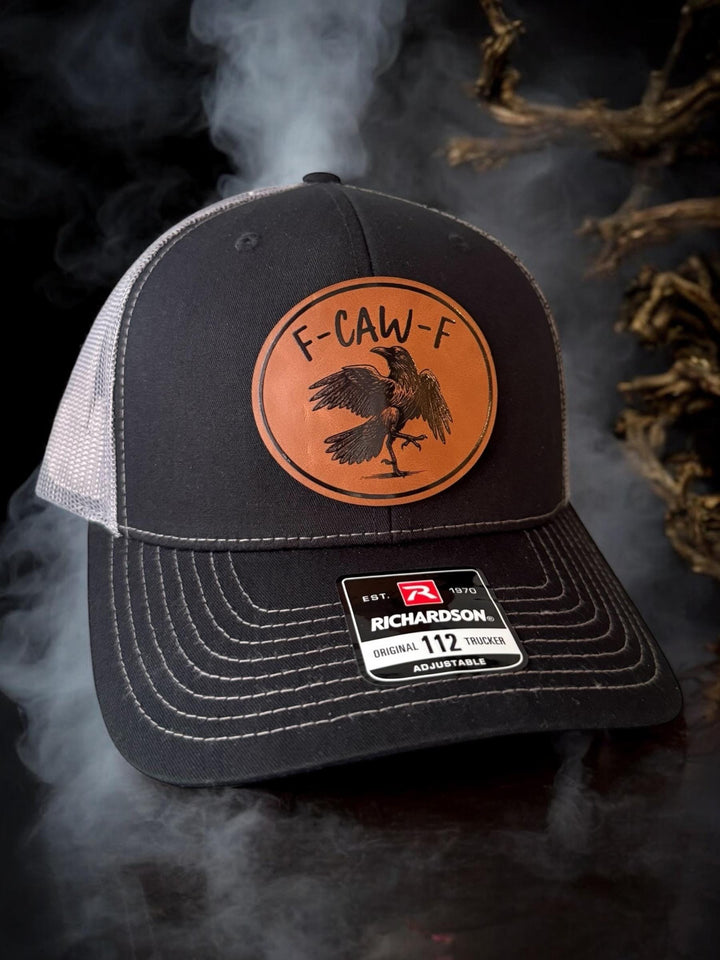 FCAWF funny Halloween crow trucker hat by BubbleHead Ink