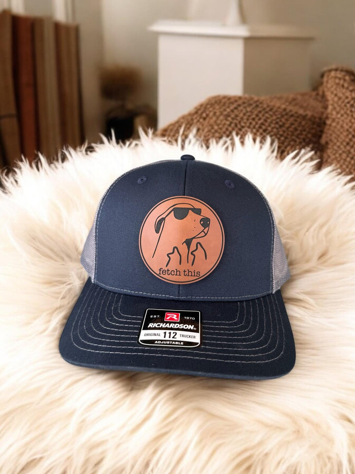 Fetch This funny dog lover Richardson 112 trucker hat by BubbleHead Ink
