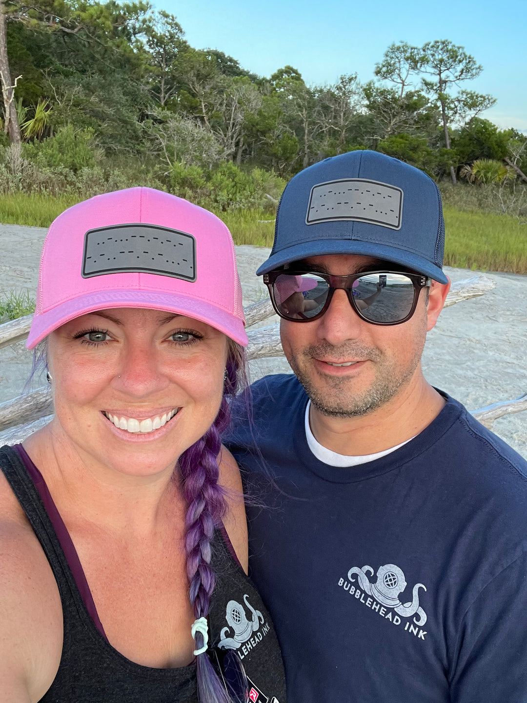 Fuck Cancer Morse code cancer awareness trucker hat by BubbleHead Ink