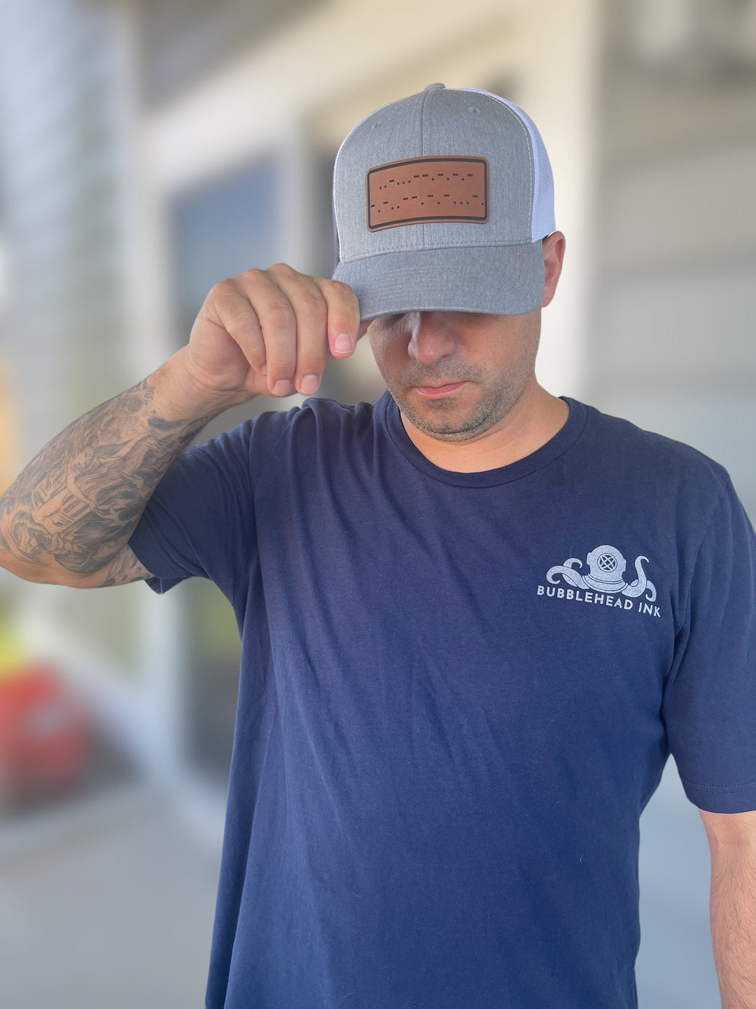 Fuck Cancer Morse code cancer awareness trucker hat by BubbleHead Ink