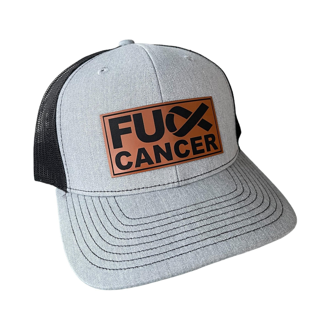Fuck Cancer unisex cancer survivor trucker hat by BubbleHead Ink