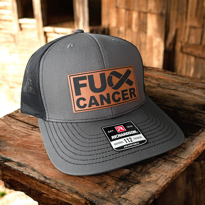 Fuck Cancer unisex cancer survivor trucker hat by BubbleHead Ink