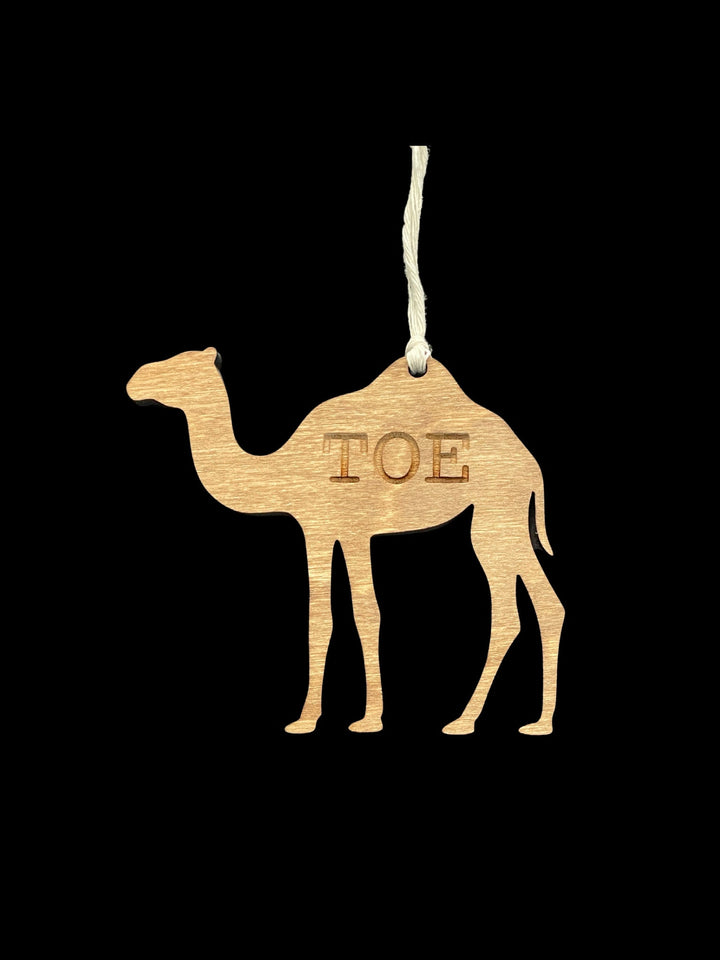 Funny camel adult white elephant Christmas ornament by BubbleHead Ink