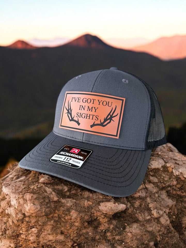 Funny deer antler hunting Richardson 112 trucker hat by BubbleHead Ink