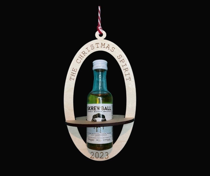 Funny liquor Christmas ornament white elephant gift by BubbleHead Ink