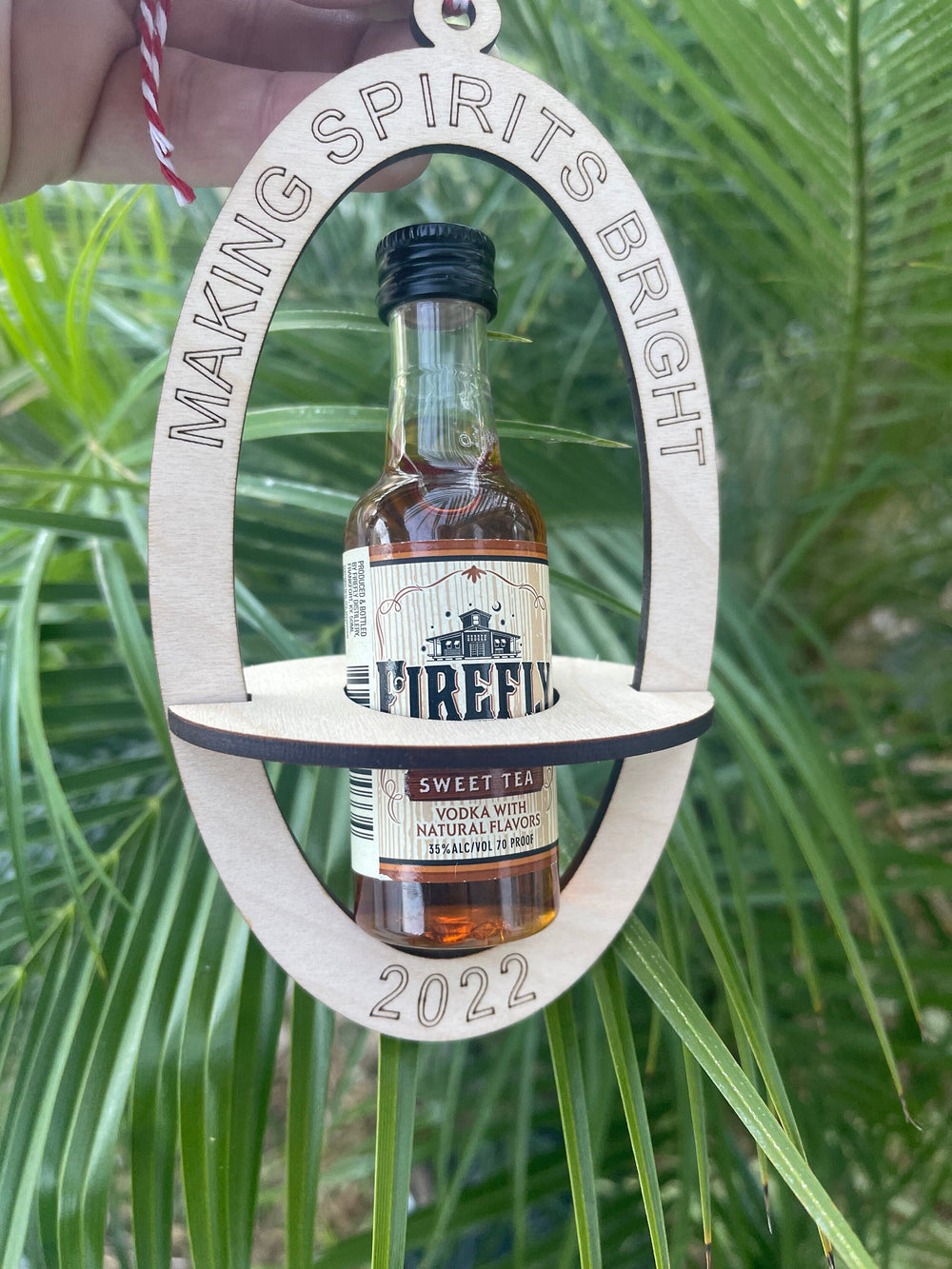 Funny liquor Christmas ornament white elephant gift by BubbleHead Ink