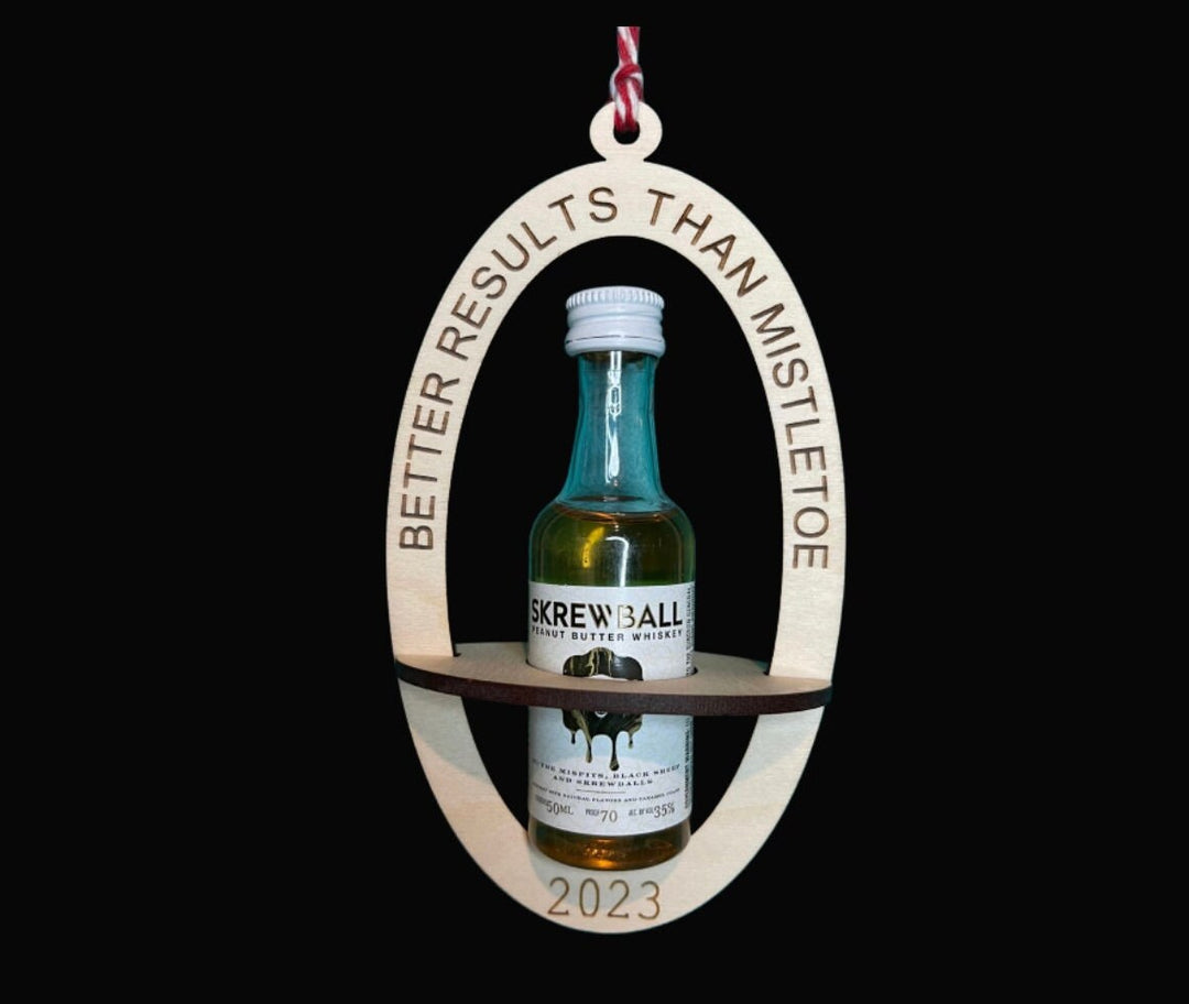 Funny white elephant gift exchange Christmas ornament by BubbleHead Ink