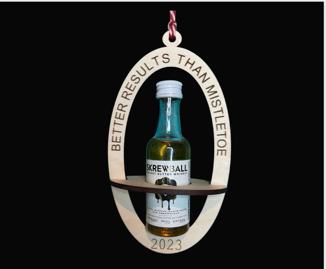 Funny white elephant gift exchange Christmas ornament by BubbleHead Ink