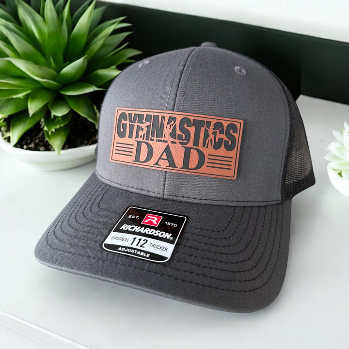 Girls gymnastics dad Richardson 112 trucker hat by BubbleHead Ink