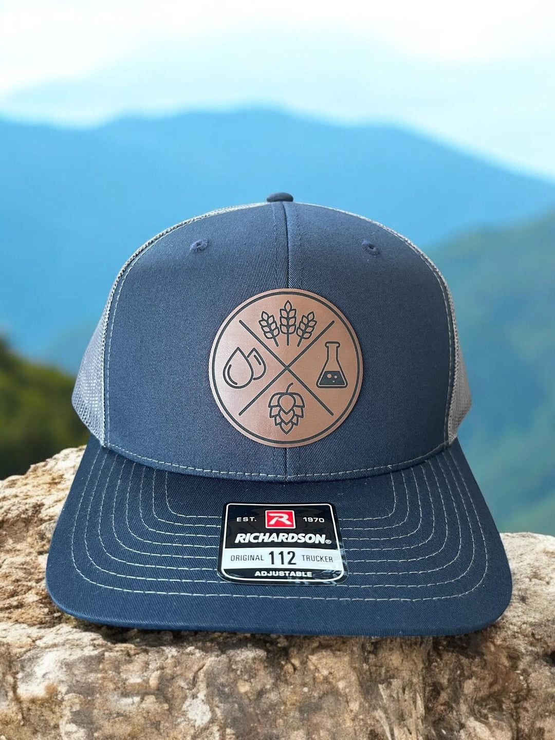 Home brewer beer chemistry trucker hat for brewmasters by BubbleHead Ink