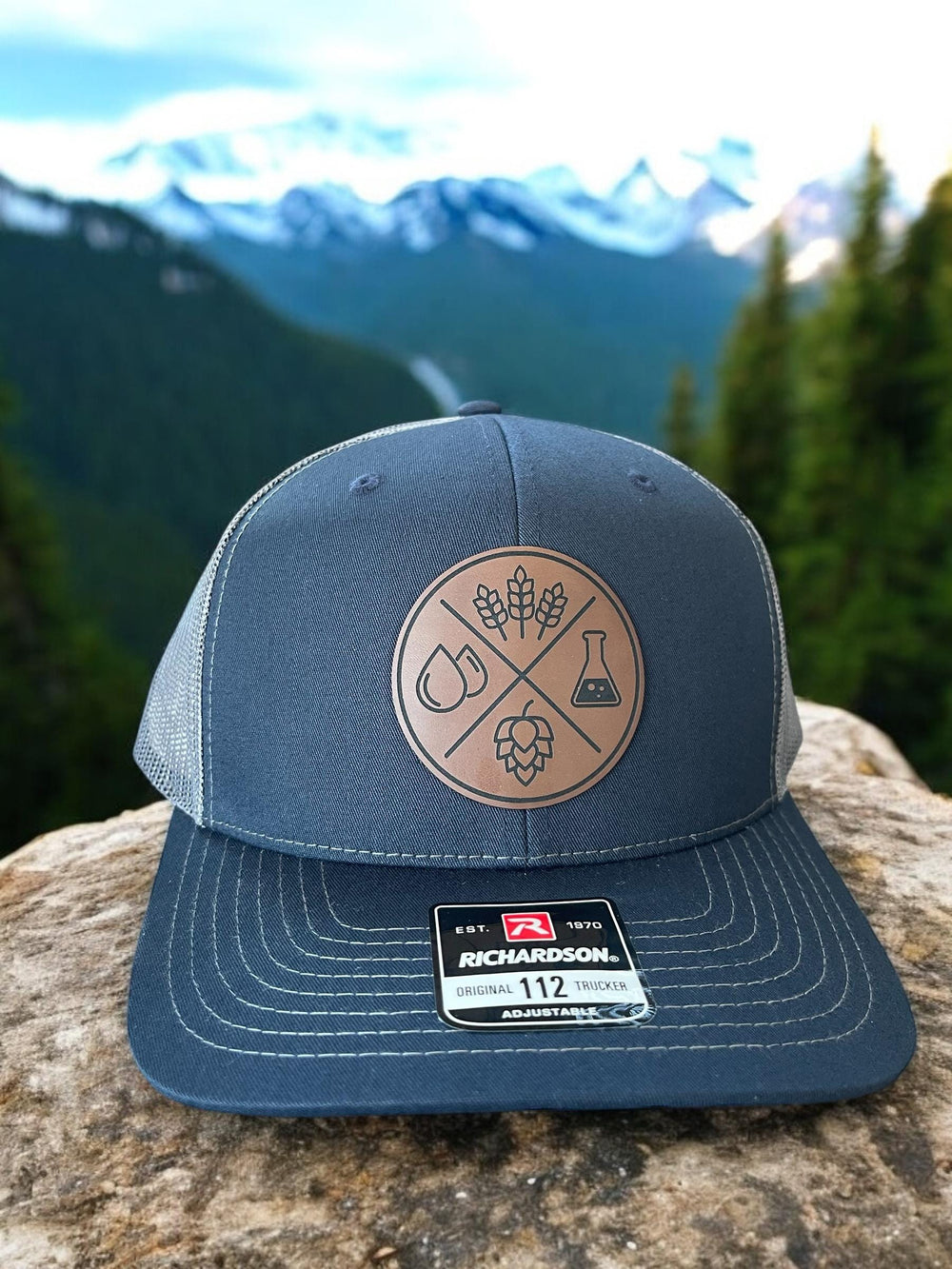 Home brewer beer chemistry trucker hat for brewmasters by BubbleHead Ink