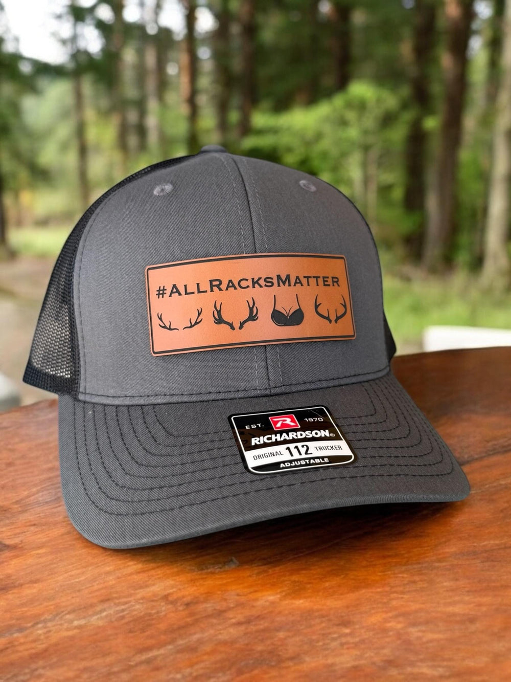 Hunting trucker hat for hunters by BubbleHead Ink
