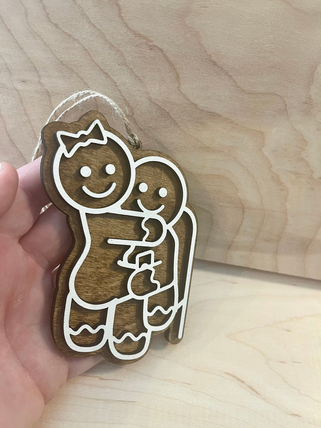Lap Dance funny naughty gingerbread couple Christmas ornament by BubbleHead Ink