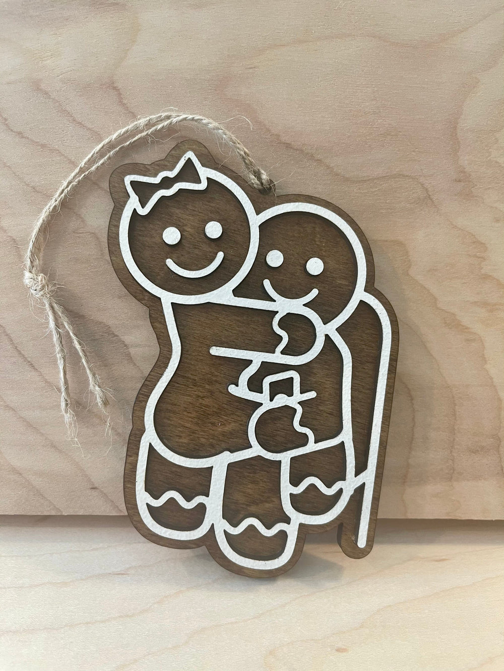 Lap Dance funny naughty gingerbread couple Christmas ornament by BubbleHead Ink