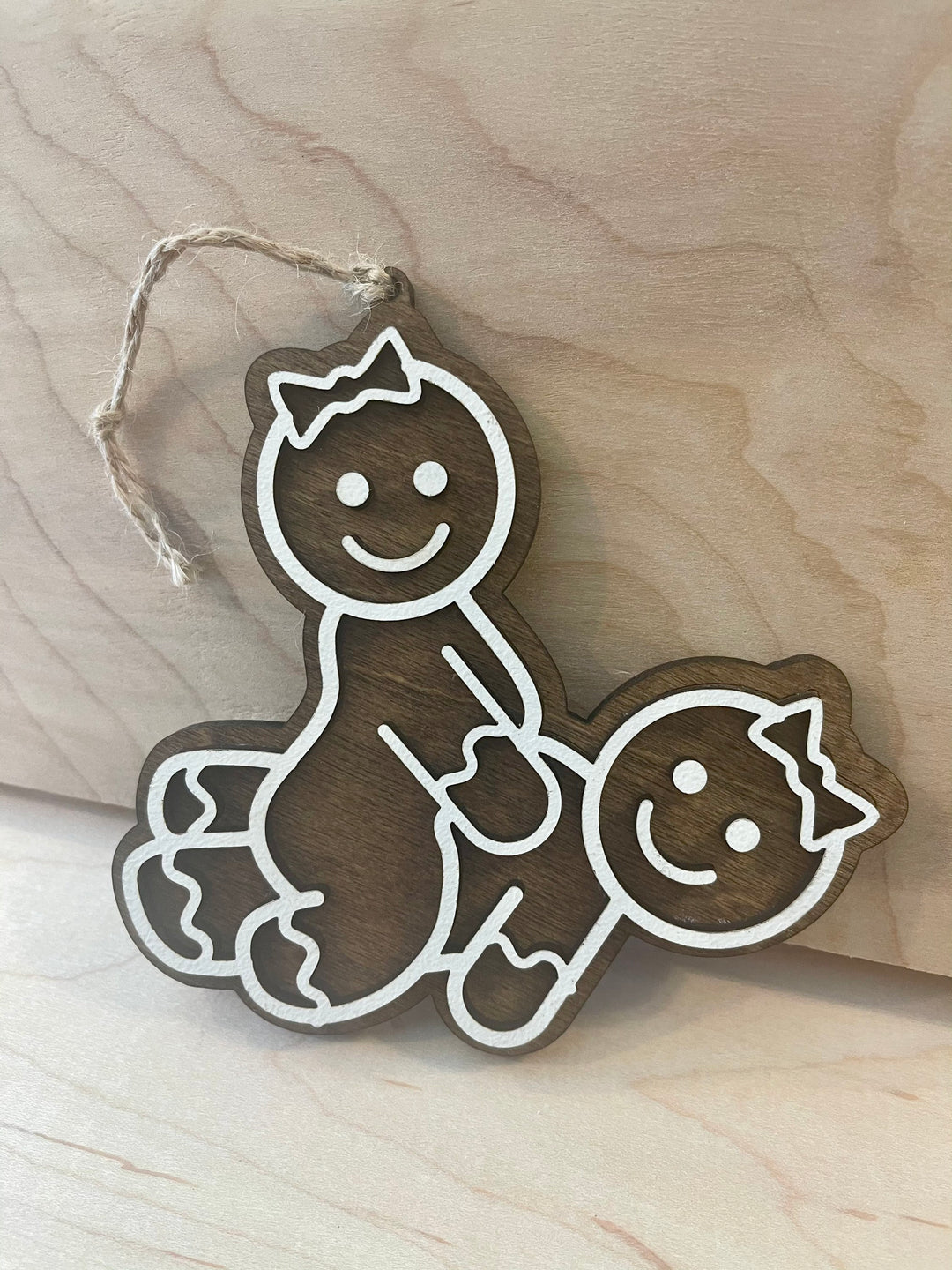 Lesbian cowgirl naughty LGBTQ Christmas ornament by BubbleHead Ink