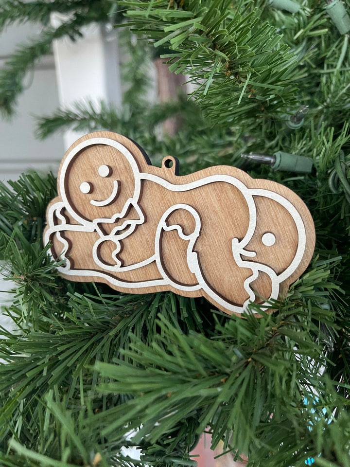 Mr and Mr gay couple Christmas ornament by BubbleHead Ink
