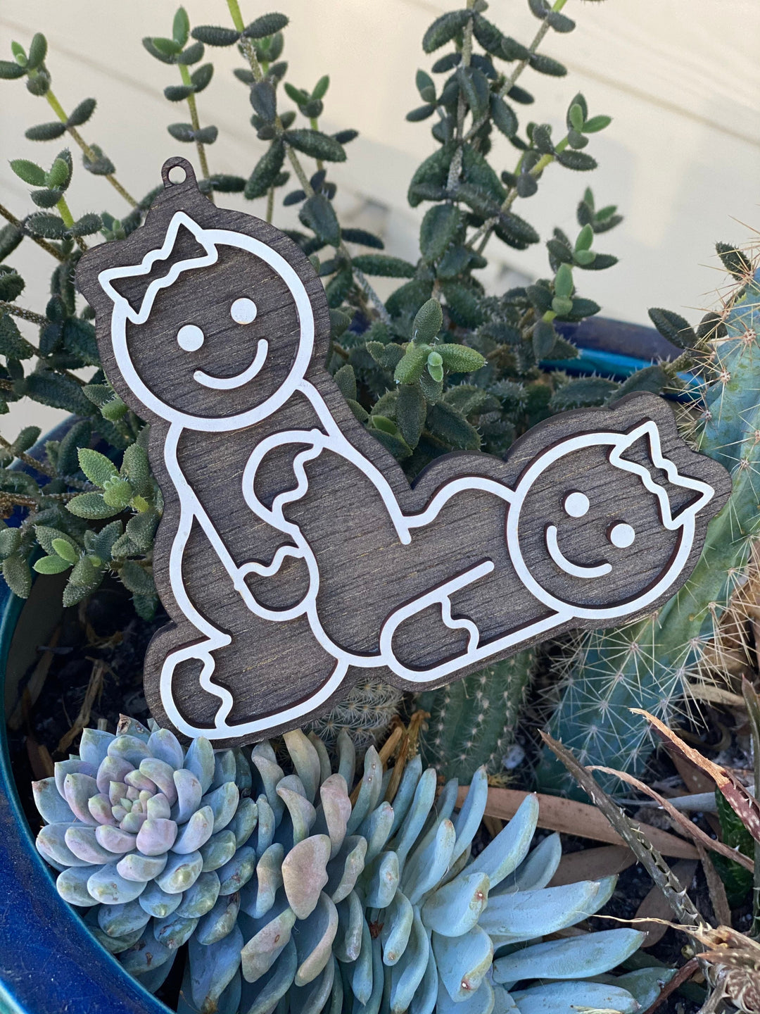 Mrs and Mrs same sex couple Christmas ornament by BubbleHead Ink