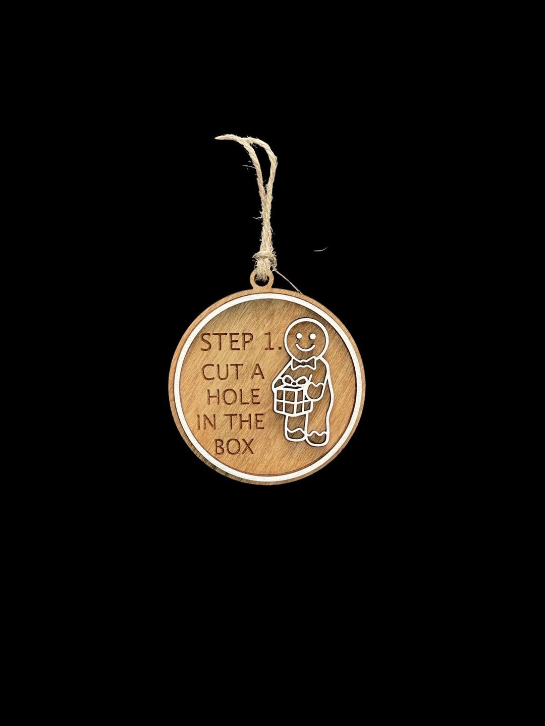 Naughty Christmas ornament gift for him by BubbleHead Ink