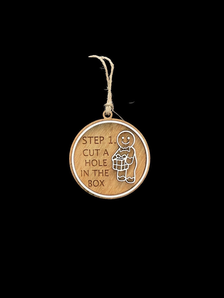 Naughty Christmas ornament gift for him by BubbleHead Ink