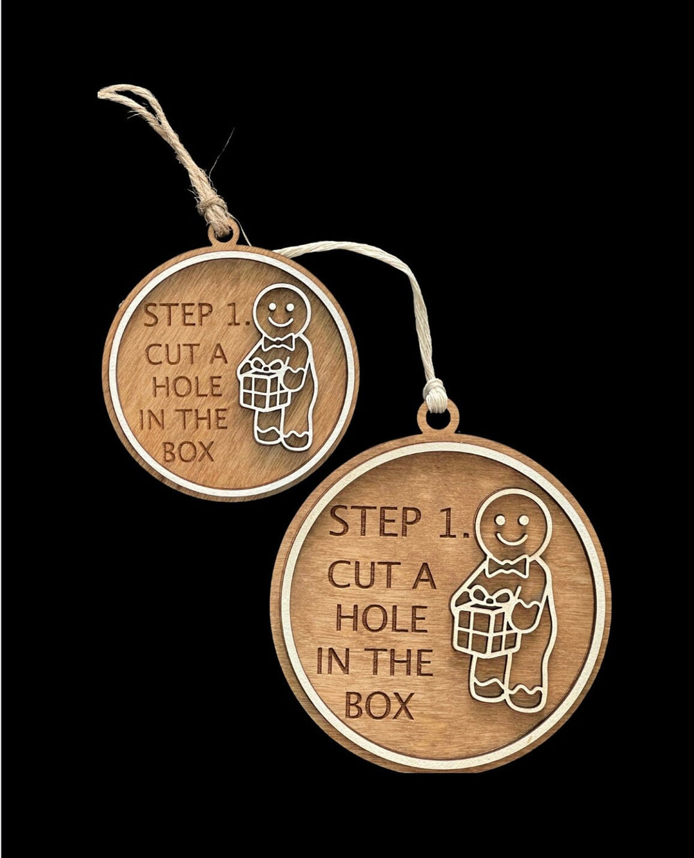Naughty Christmas ornament gift for him by BubbleHead Ink