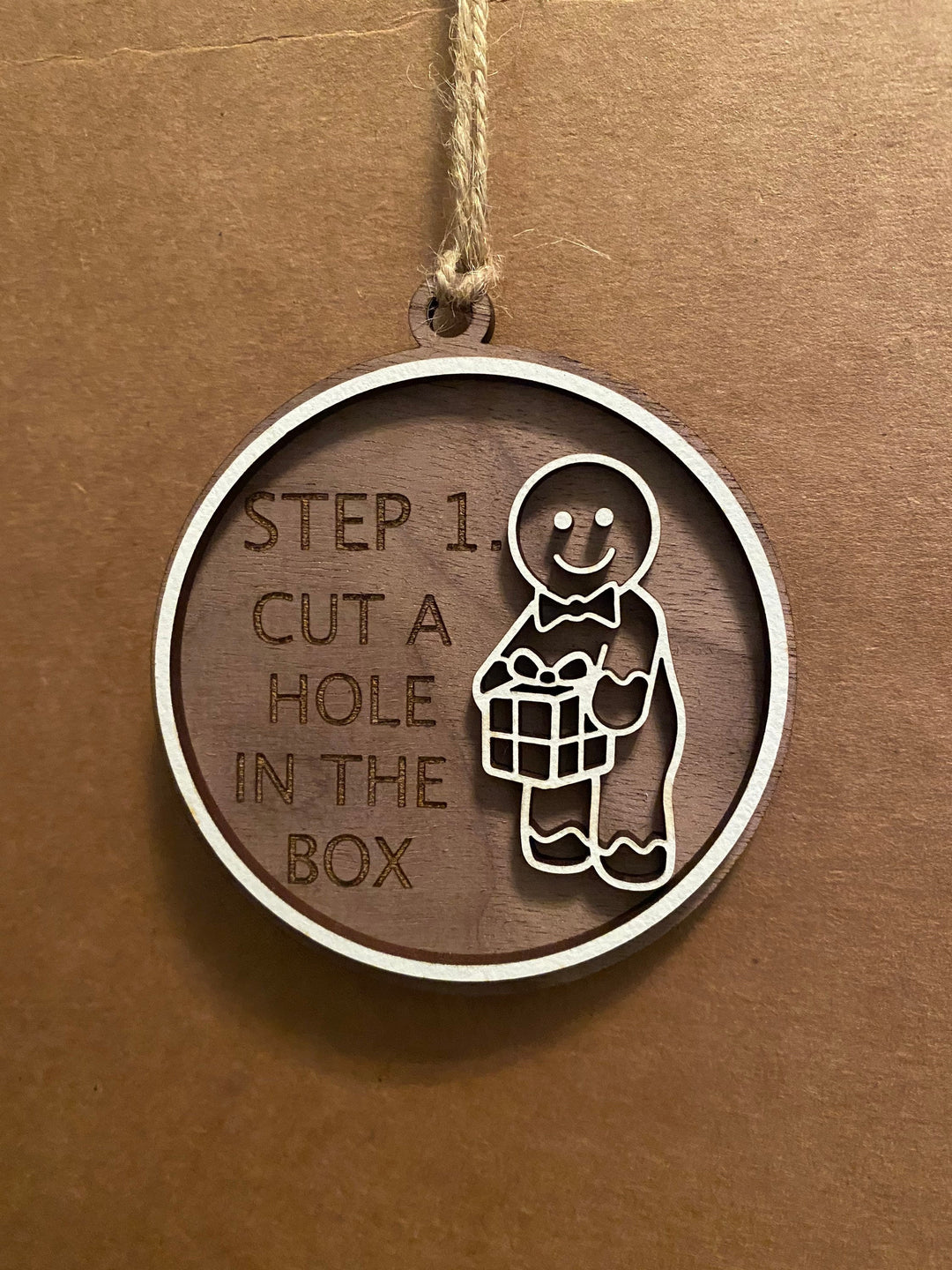 Naughty Christmas ornament gift for him by BubbleHead Ink