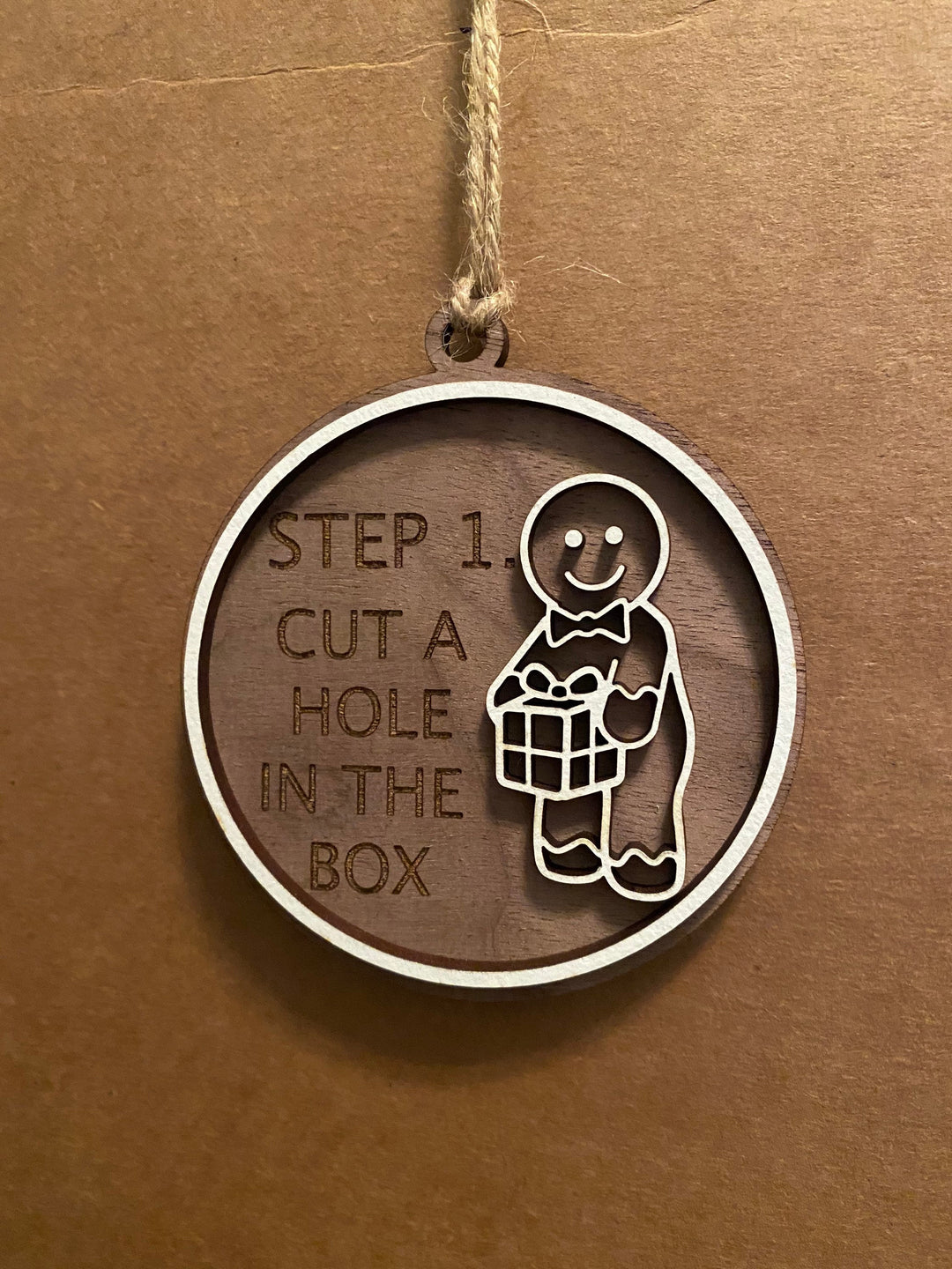 Naughty Christmas ornament gift for him by BubbleHead Ink