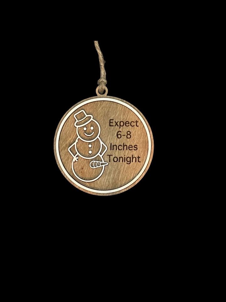 Naughty snowman funny Christmas ornament by BubbleHead Ink