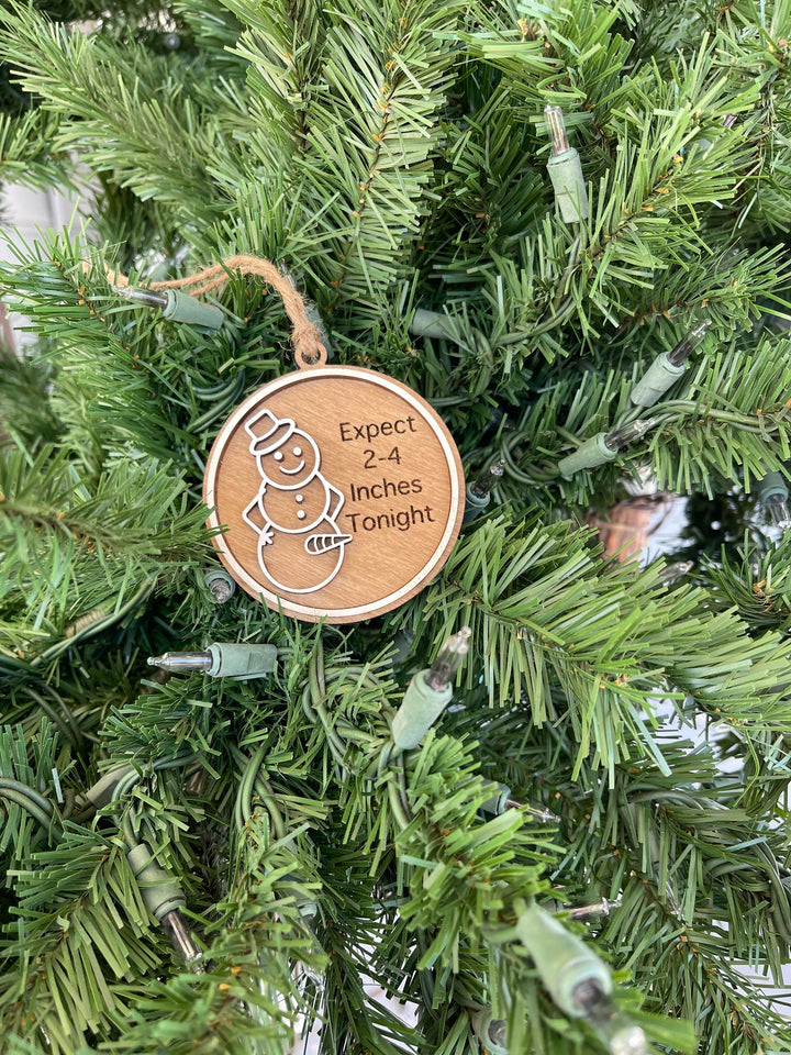 Naughty snowman funny Christmas ornament by BubbleHead Ink