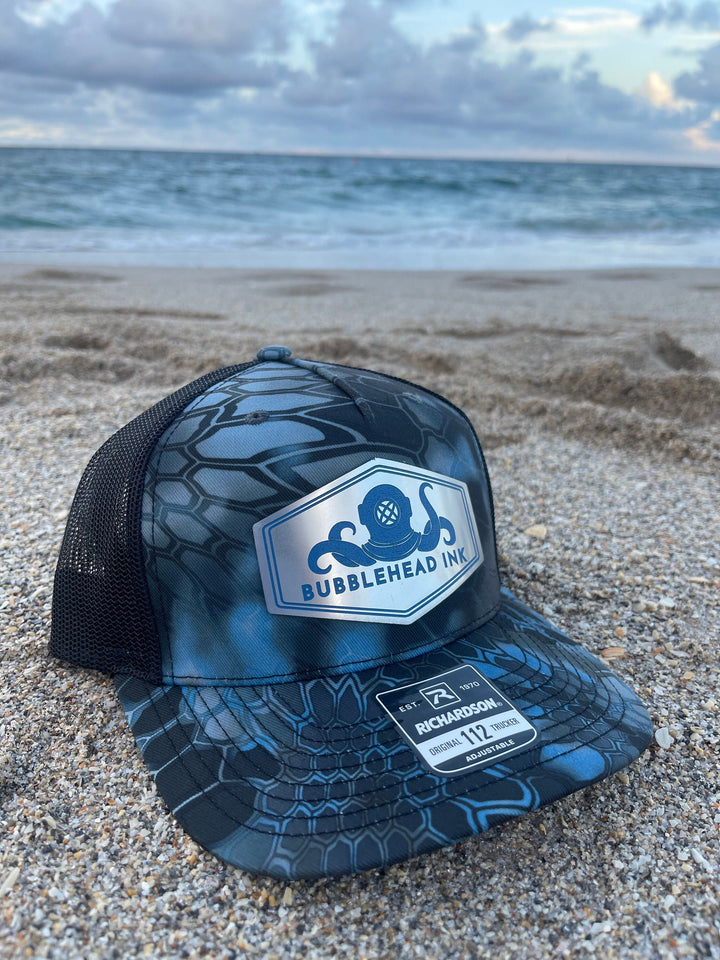 Patriotic US Navy submariner hat with engraved BubbleHead Ink patch