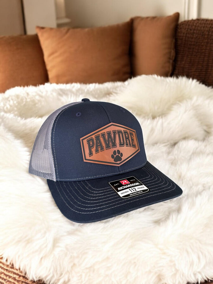 Pawdre funny dog dad Richardson 112 trucker hat by BubbleHead Ink