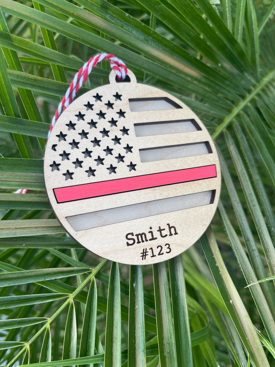 Personalized first responder firefighter, police and EMS Christmas ornament by BubbleHead Ink