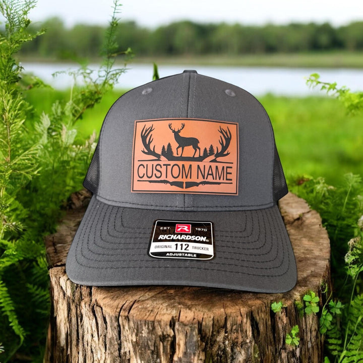 Personalized hunting Richardson 112 hat with custom name or initial by BubbleHead Ink