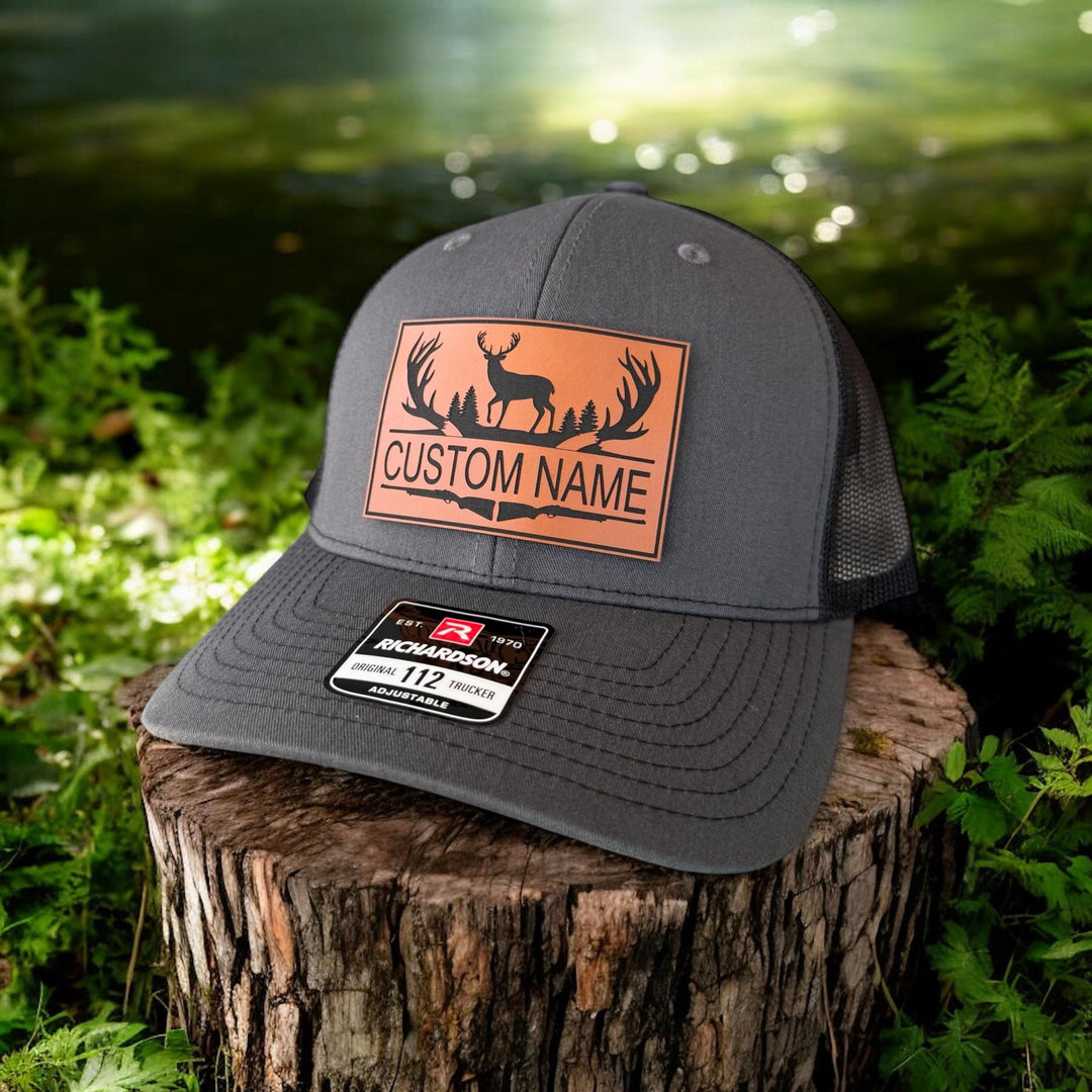 Personalized hunting Richardson 112 hat with custom name or initial by BubbleHead Ink