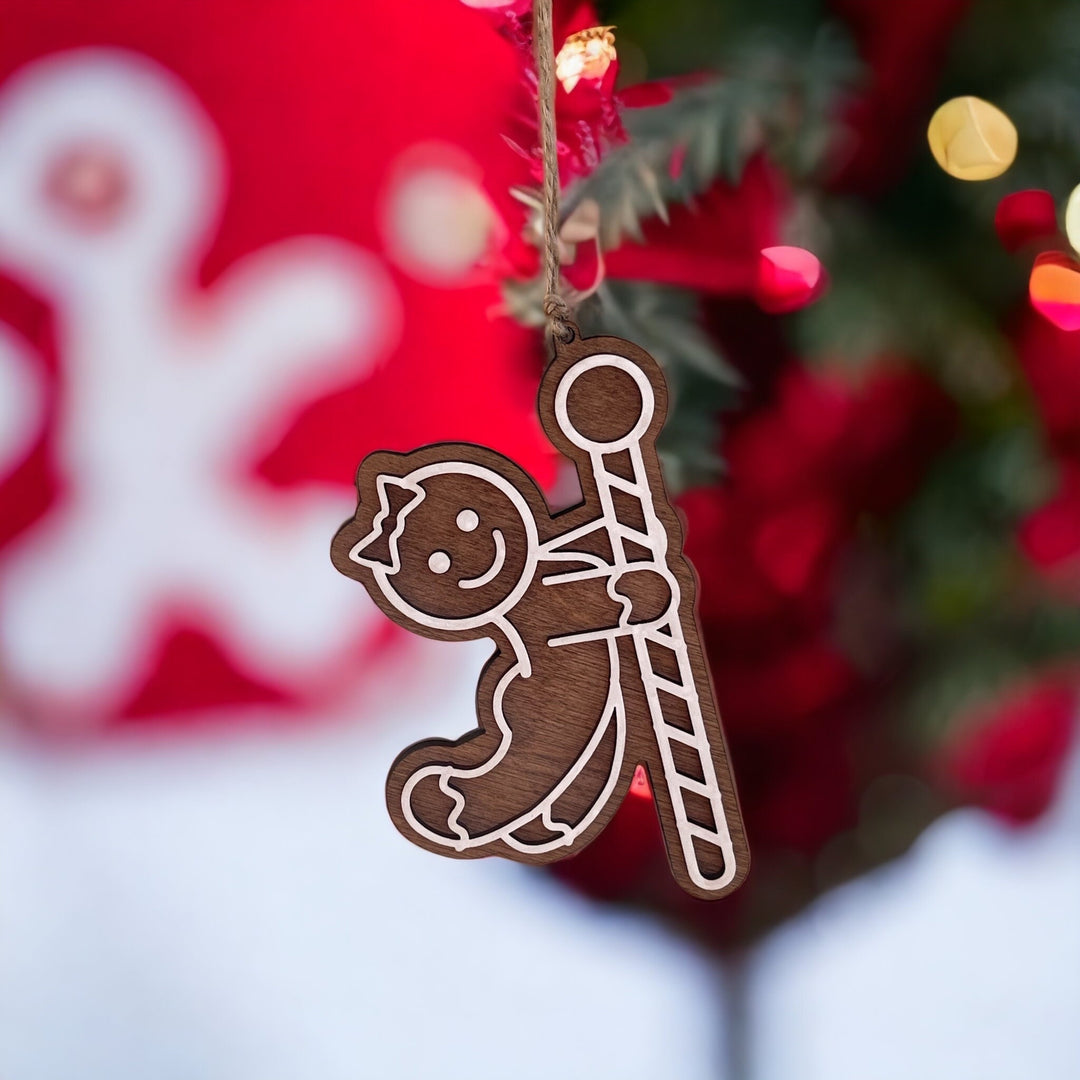 Burlesque pole dancer funny Christmas ornament by BubbleHead Ink