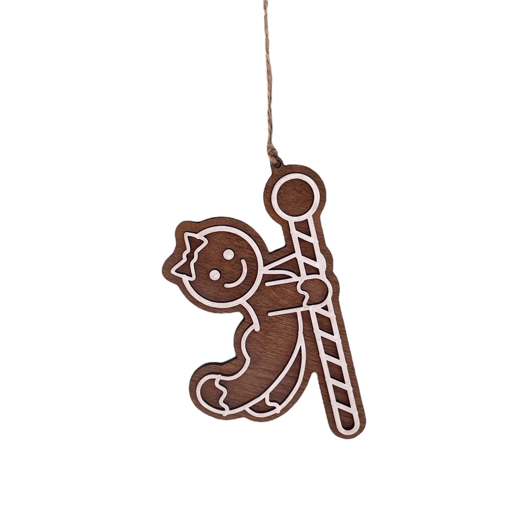 Burlesque pole dancer funny Christmas ornament by BubbleHead Ink