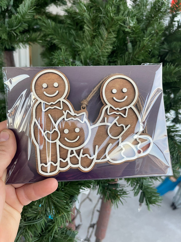 Polyamory pride naughty Christmas ornament by BubbleHead Ink