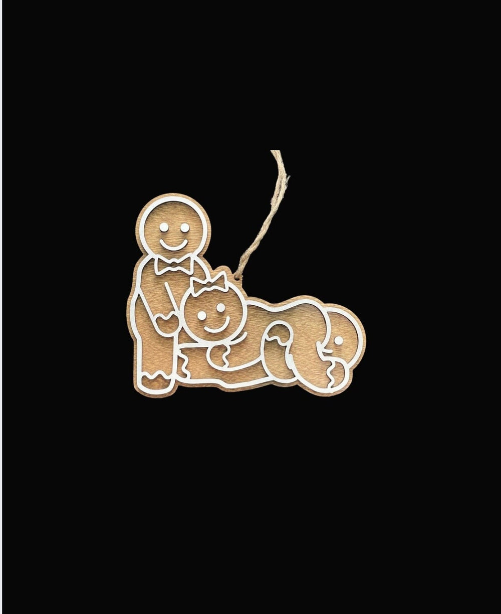 Polyamory pride naughty Christmas ornament by BubbleHead Ink