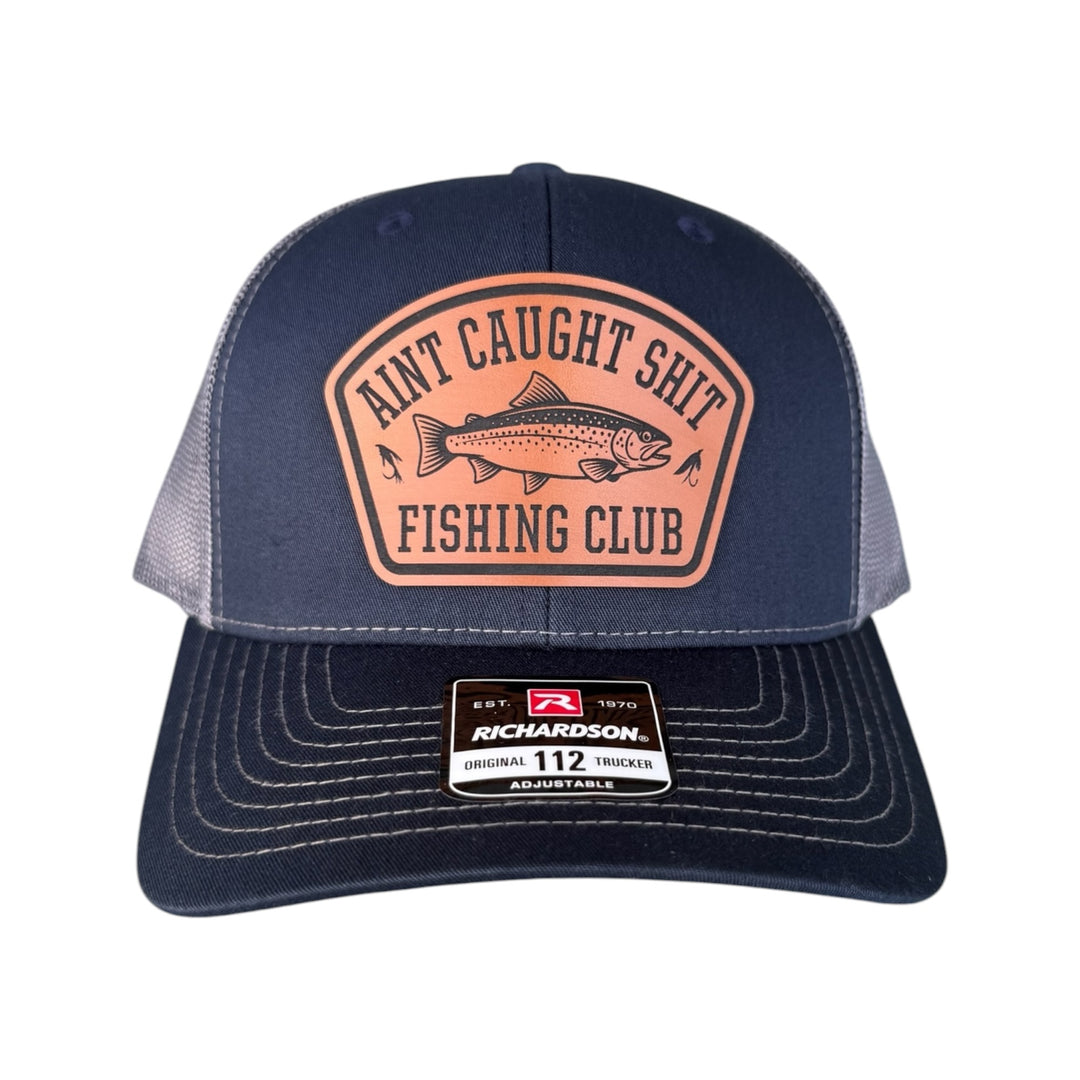 Salmon and trout fishing Richardson 112 trucker hat for anglers by BubbleHead Ink