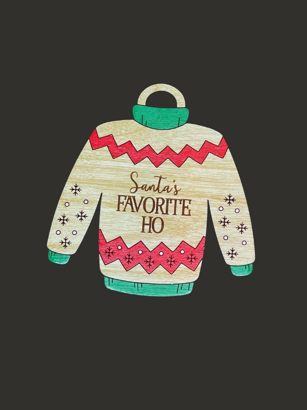 Santa's Favorite Ho funny Christmas ornament by BubbleHead Ink