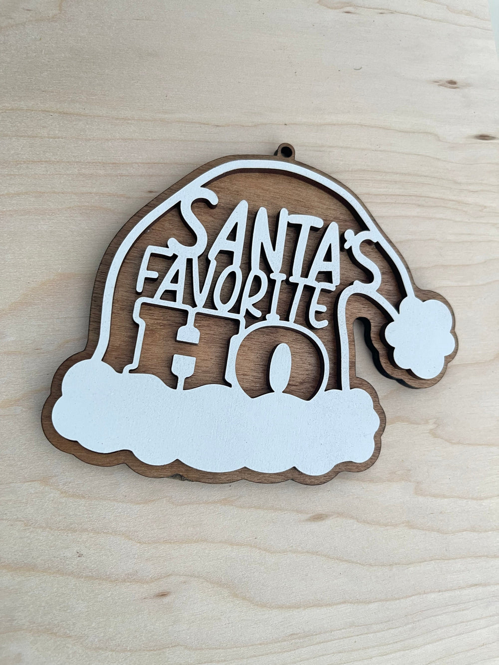 Santa's Favorite Ho funny best friend Christmas ornament by BubbleHead Ink