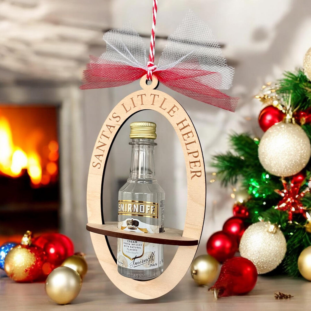Personalized Santa's Little Helper funny coworker Christmas ornament by BubbleHead Ink