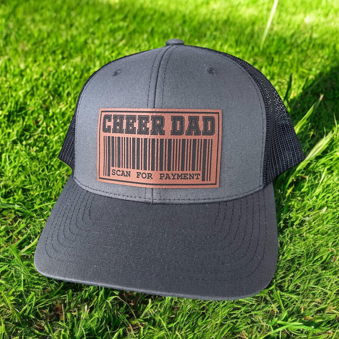 Scan For Payment funny cheer dad trucker hat by BubbleHead Ink
