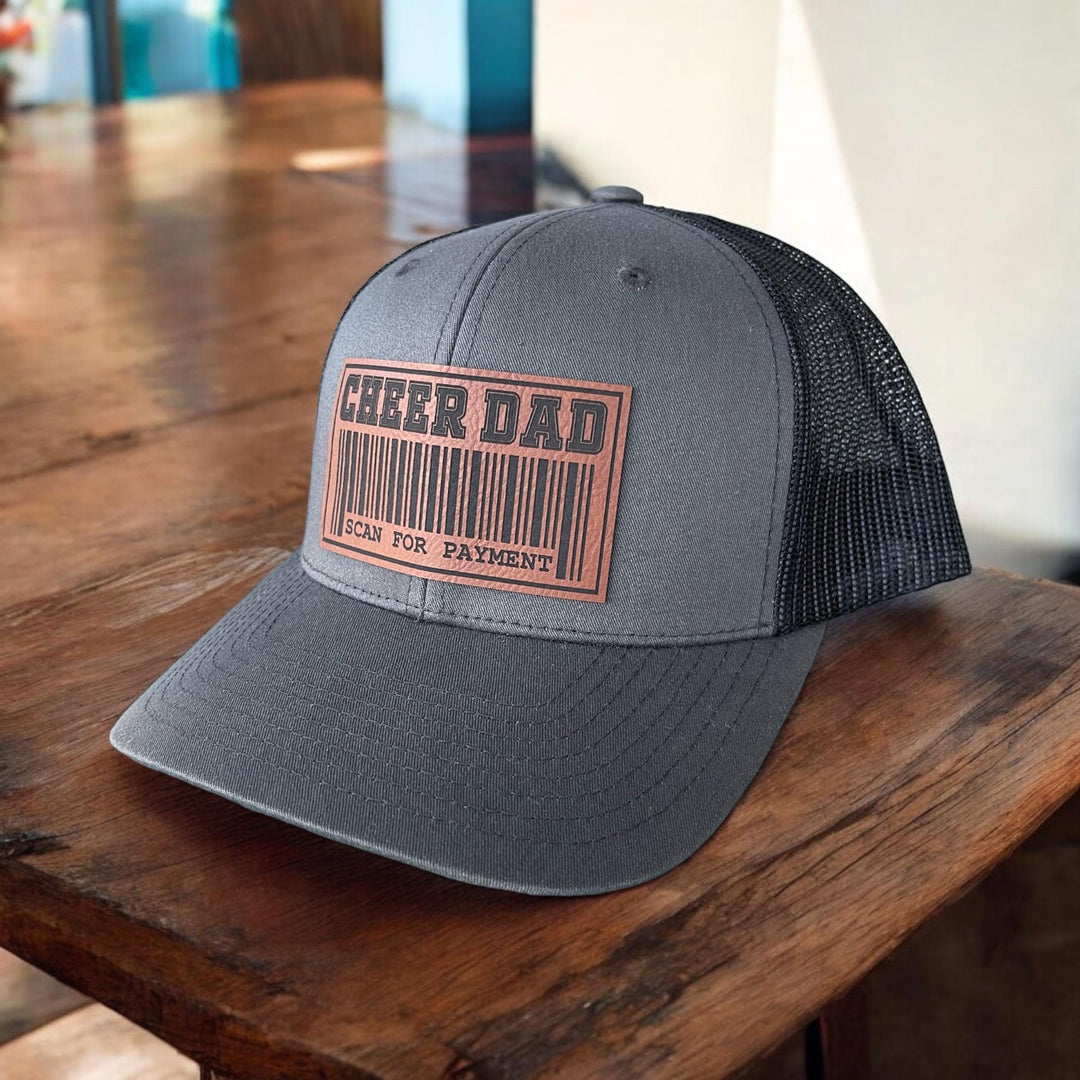 Scan For Payment funny cheer dad trucker hat by BubbleHead Ink